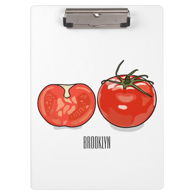 Abbildung des Tomaten-Cartoon Klemmbrett (Vorderseite)