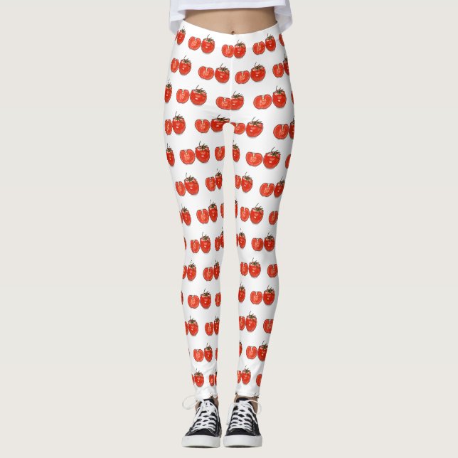 Abbildung des Tomaten-Cartoon Leggings (Vorderseite)