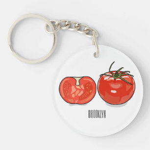 Abbildung des Tomaten-Cartoon Schlüsselanhänger