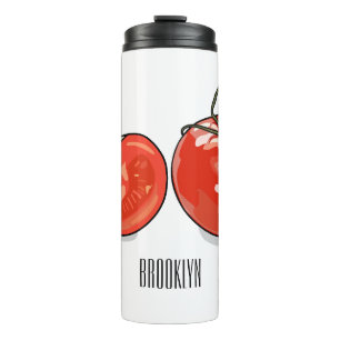 Abbildung des Tomaten-Cartoon Thermosbecher