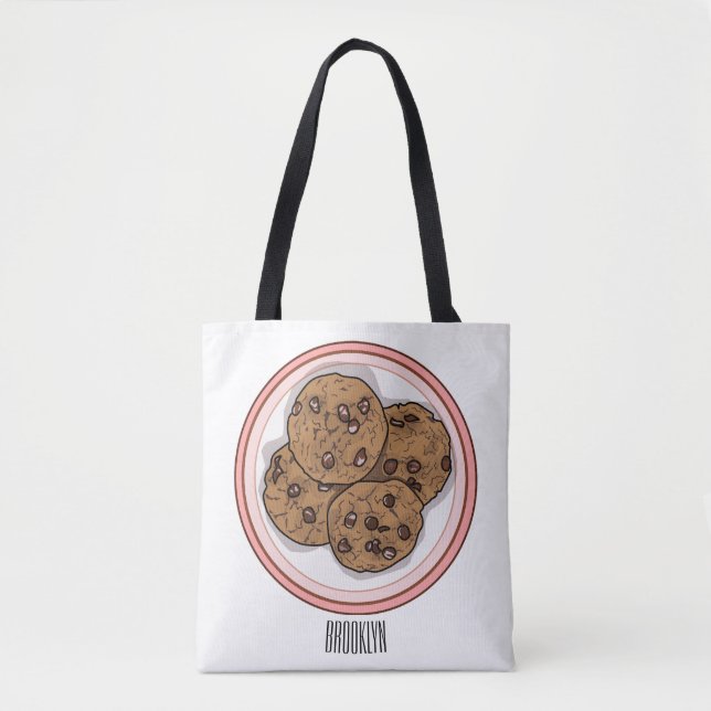 Abbildung eines Chocolate Chip Cookie Cartoon (Vorderseite)