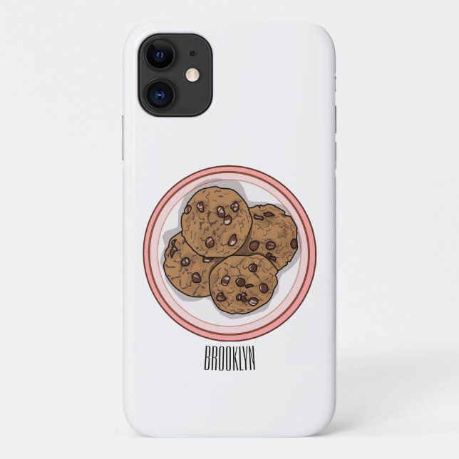 Abbildung eines Chocolate Chip Cookie Cartoon Case-Mate iPhone Hülle (Rückseite)