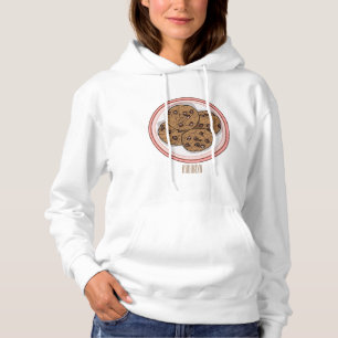 Abbildung eines Chocolate Chip Cookie Cartoon Hoodie
