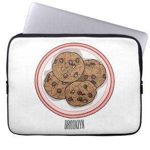 Abbildung eines Chocolate Chip Cookie Cartoon Laptopschutzhülle