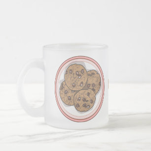 Abbildung eines Chocolate Chip Cookie Cartoon Mattglastasse