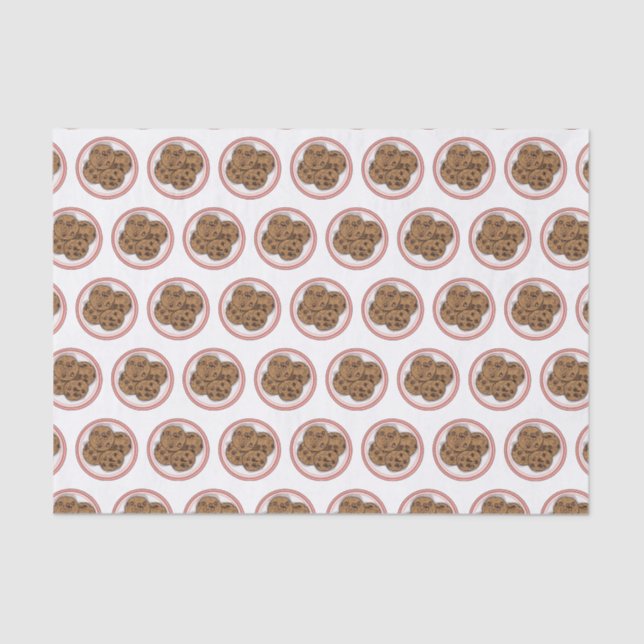 Abbildung eines Chocolate Chip Cookie Cartoon Seidenpapier (Vorderseite)