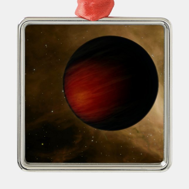 Abbildung eines Hot Jupiter namens HD 149026b Ornament Aus Metall (Vorne)