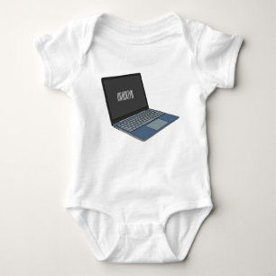 Abbildung eines Laptop-Cartoon Baby Strampler