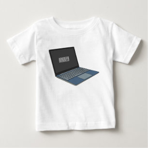 Abbildung eines Laptop-Cartoon Baby T-shirt