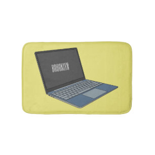 Abbildung eines Laptop-Cartoon Badematte