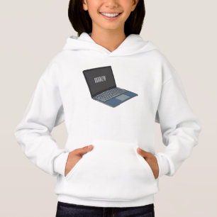Abbildung eines Laptop-Cartoon Hoodie
