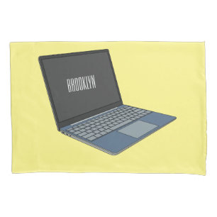 Abbildung eines Laptop-Cartoon Kissenbezug