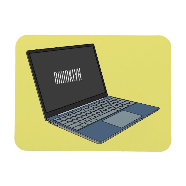 Abbildung eines Laptop-Cartoon Magnet (Horizontal)