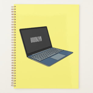 Abbildung eines Laptop-Cartoon Planer