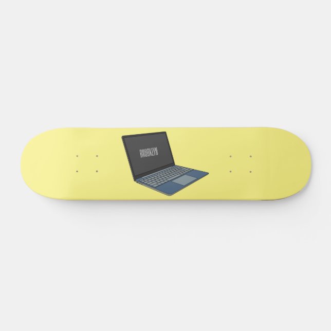 Abbildung eines Laptop-Cartoon Skateboard (Horizontal)