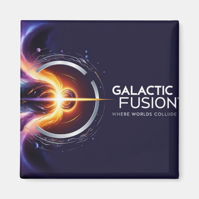 Abbildung eines Logos zum Thema Gravitation mit Magnet (Vorne)