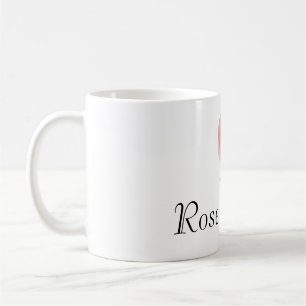 Abbildung eines runden Kissen in der Rose Blume Kaffeetasse