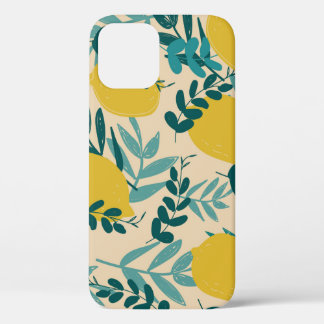 Abbildung. Hintergrund-Zitronen und Blätter Case-Mate iPhone Hülle