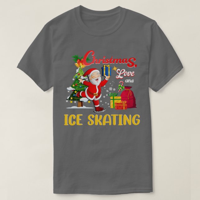 Abbildung Ice Skaten Santa Clause Liebe 2 T-Shirt (Design vorne)