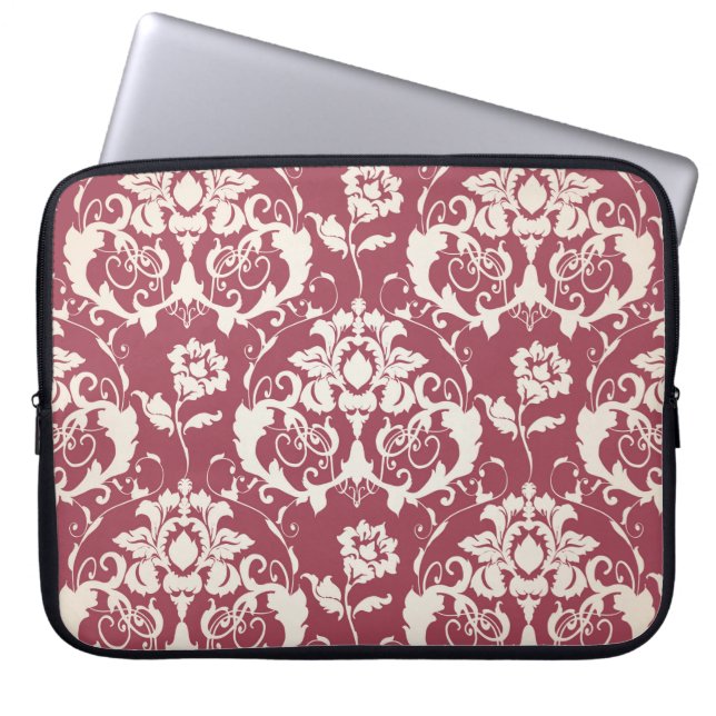 Abbildung. Luxuriöse Textur. Barock, Damasseam Laptopschutzhülle (Vorderseite)