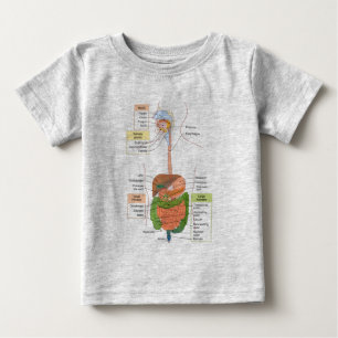 Abbildung Menschliches gastrointestinales Verdauun Baby T-shirt