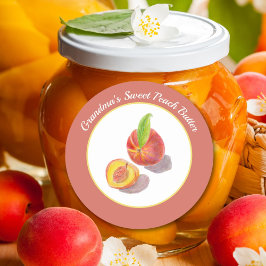 Abbildung Peach Butter or Jam Color Pencils Runder Aufkleber