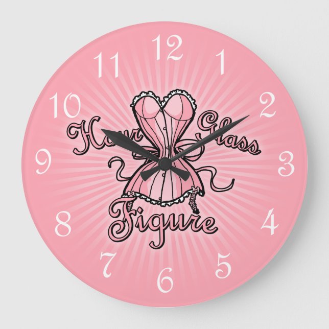 Abbildung Rosa Korsett Große Wanduhr (Vorderseite)