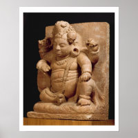 Abbildung Siva als Vamana, Mansar Maharashtra (rot