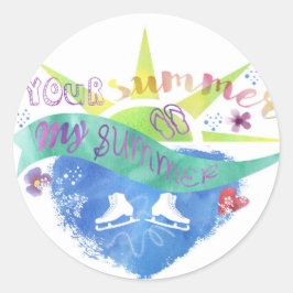 Abbildung Skate-Design Runder Aufkleber