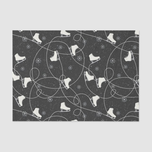 Abbildung Skate Skaten auf fast schwarz-grau Seidenpapier (Vorderseite)