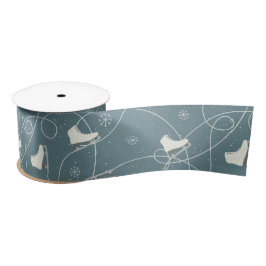 Abbildung Skate Skaten auf Juniorblau Satinband