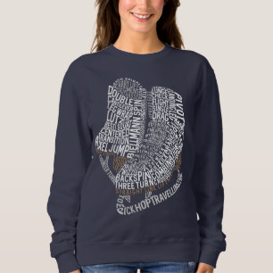 Abbildung Skate Word Art Ice Skaten Sweatshirt