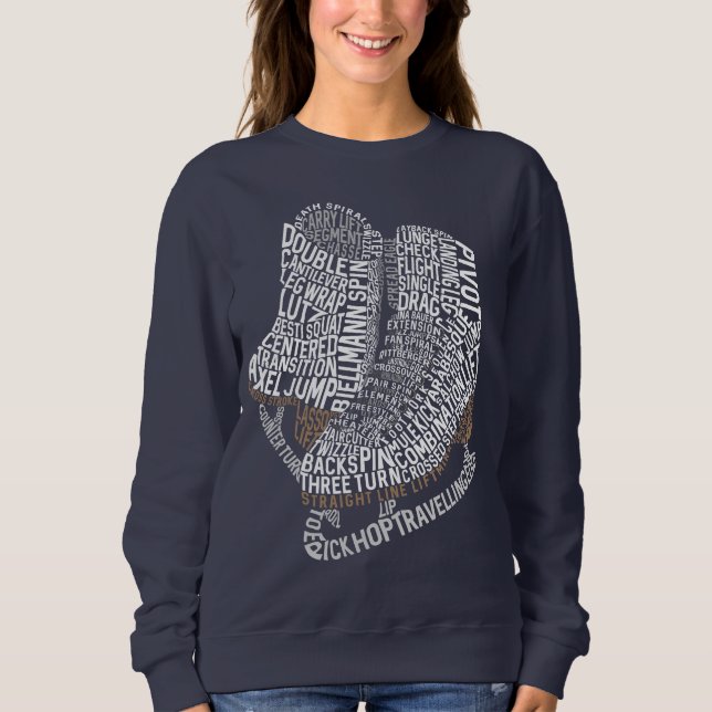 Abbildung Skate Word Art Ice Skaten Sweatshirt (Vorderseite)