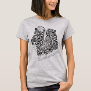 Abbildung Skate Word Art Ice Skaten T-Shirt