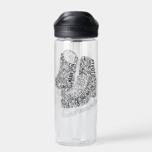 Abbildung Skate Word Art Ice Skaten Trinkflasche