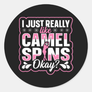 Abbildung Skaten Eis Skate Zitat einer Abbildung Runder Aufkleber