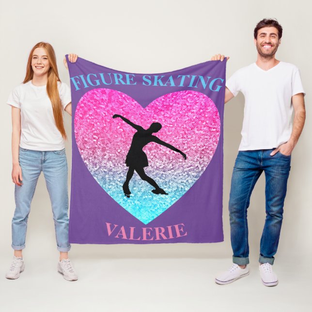 Abbildung Skaten Fleece Blanken mit Personalisiert (Beispiel)