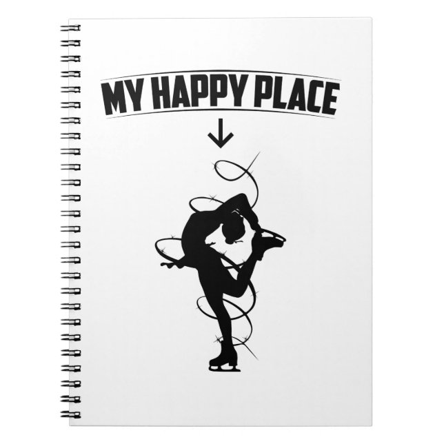 Abbildung Skaten | Geschenkideen für Figur-Skater Notizblock (Vorderseite)