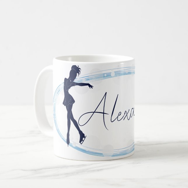 Abbildung Skaten Girl Individuelle Name Kaffeetasse (Vorderseite Links)
