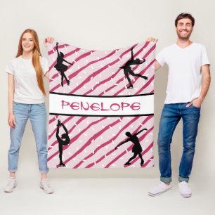 Abbildung Skaten Girl Peppermint Sprinkle Pink Fleecedecke