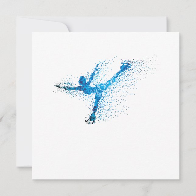 Abbildung Skaten Girl Wintersportgeschenk Einladung (Vorderseite)