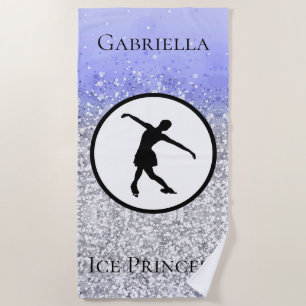 Abbildung Skaten "Ice Princess" Sparkle Beach Hand Strandtuch