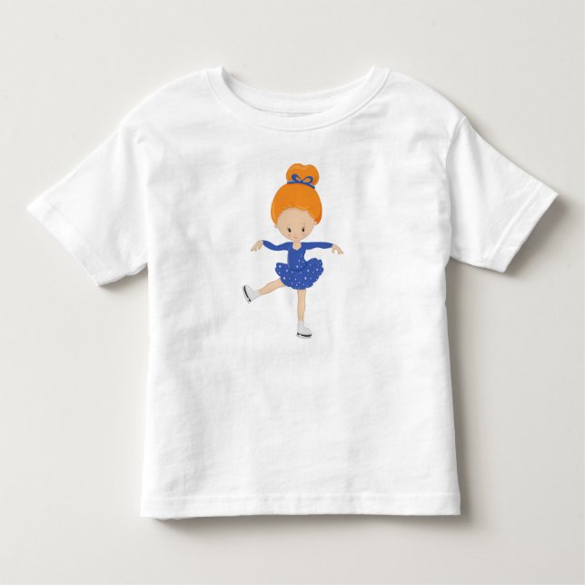 Abbildung Skaten, Ice-Skaten-Girl, Orangefarben Kleinkind T-shirt (Vorderseite)