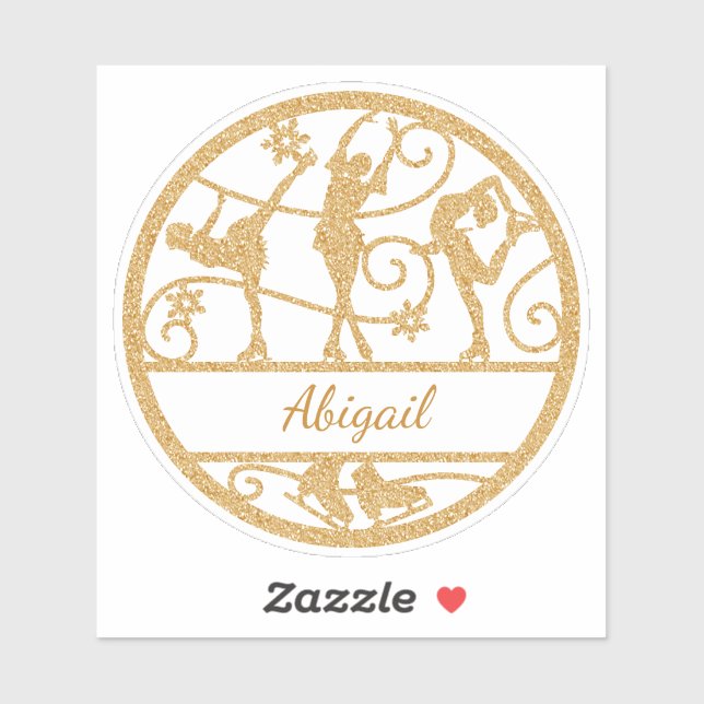 Abbildung Skaten Individuelle Name Vynil Aufkleber (Blatt)