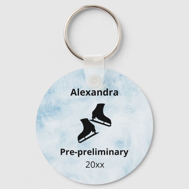 Abbildung Skaten-Level-Test Jahr blauer Schlüssela Schlüsselanhänger (Vorderseite)