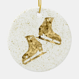 Abbildung Skaten-Ornament: Goldene Sterne (weiblic Keramik Ornament