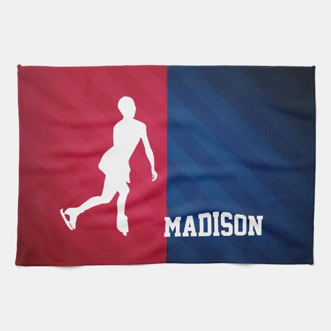 Abbildung Skaten: Rot, Weiß und Blau Küchentuch (Horizontal)