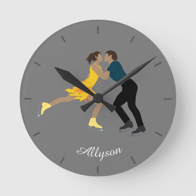 Abbildung Skaten Runde Wanduhr (Vorderseite)