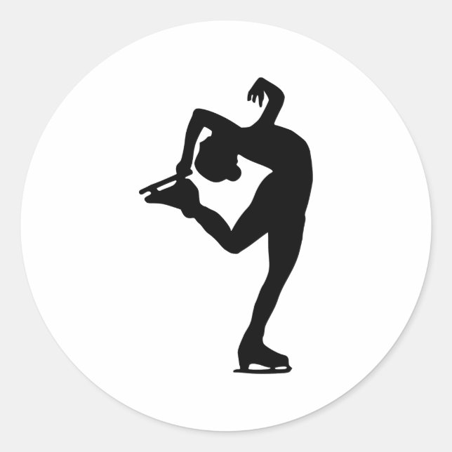 Abbildung Skaten Runder Aufkleber (Vorderseite)