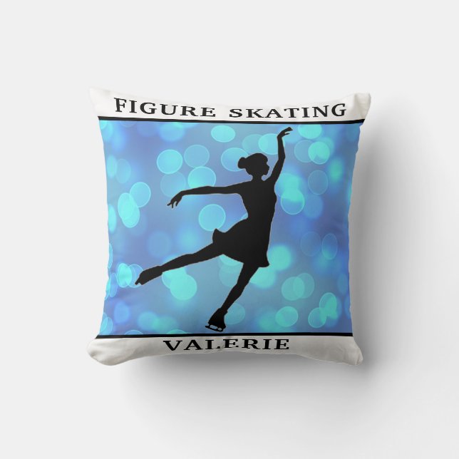 Abbildung Skaten Throw-Pillow mit Name Kissen (Vorderseite)